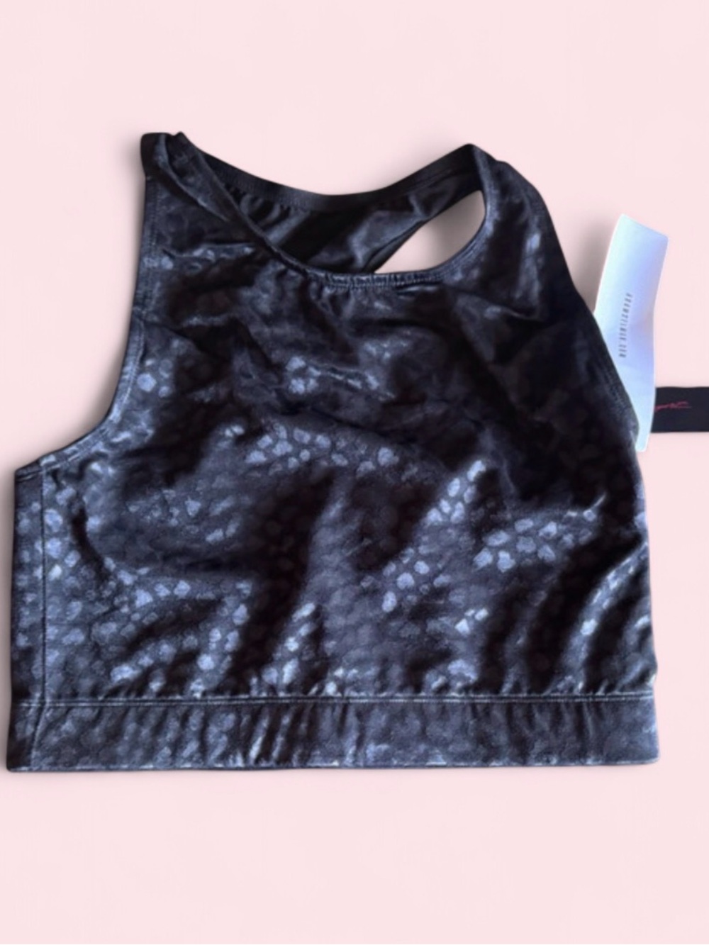 Black High Neck Sports Bra